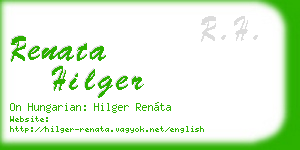 renata hilger business card